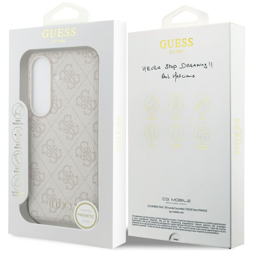 Hülle für Samsung Galaxy S26 S942, Guess, 4G Classic Logo Charm, Rosa