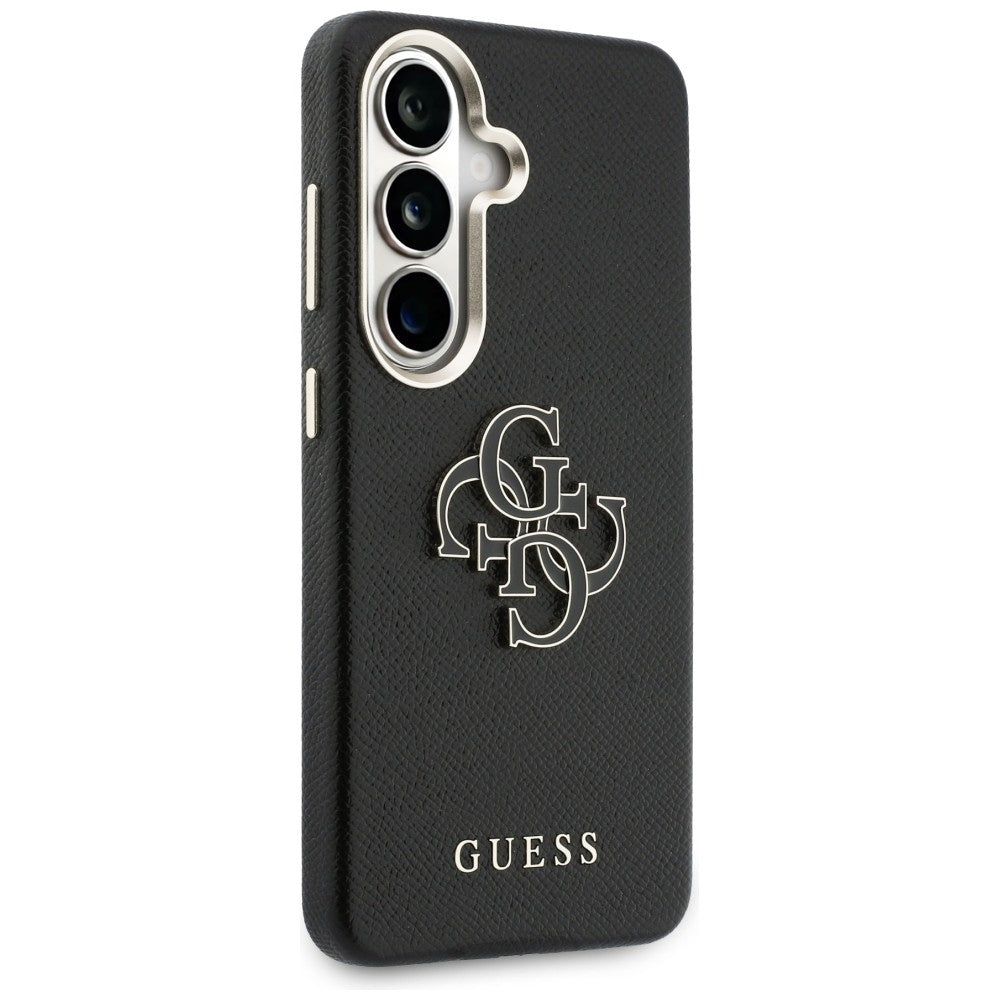 Hülle für Samsung Galaxy S26 S942, Guess, 4G Grained Big and Classic Logo, Schwarz