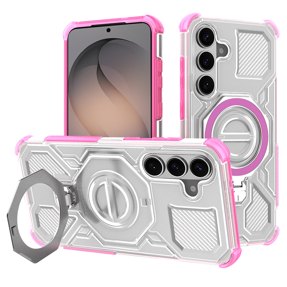 Hülle für Samsung Galaxy S26 S942, Techsuit, Carbon Shield Pro, Rosa