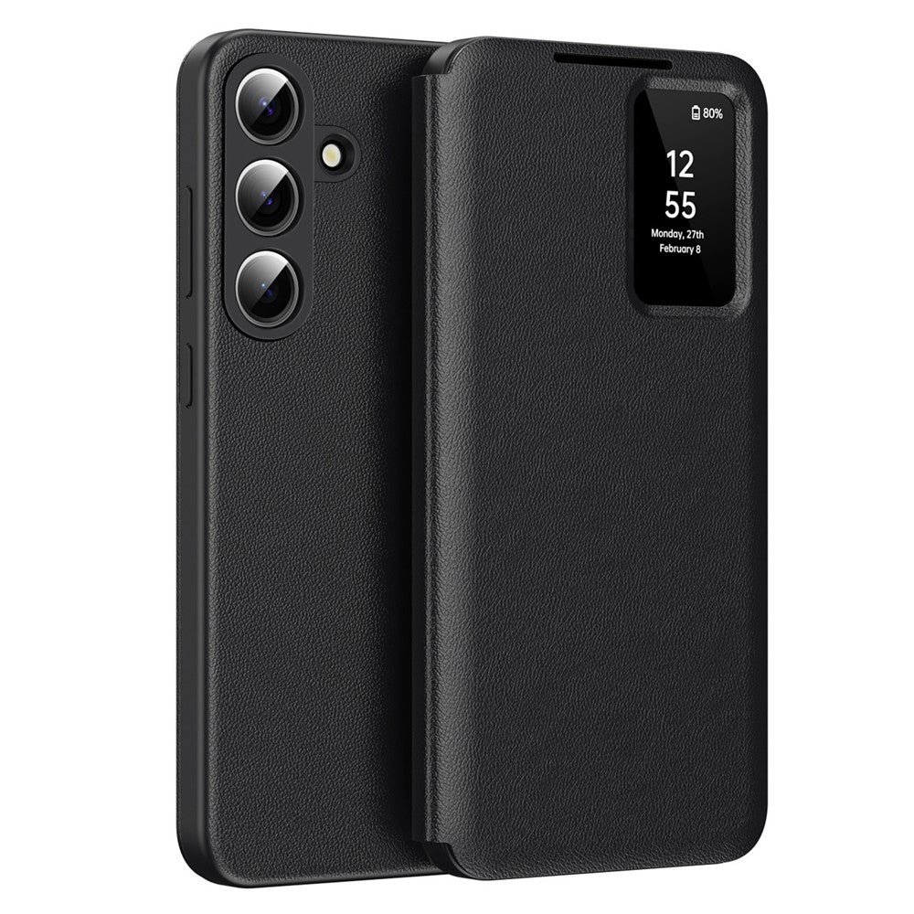 Hülle für Samsung Galaxy S26 S942, Techsuit, SmartView, Schwarz