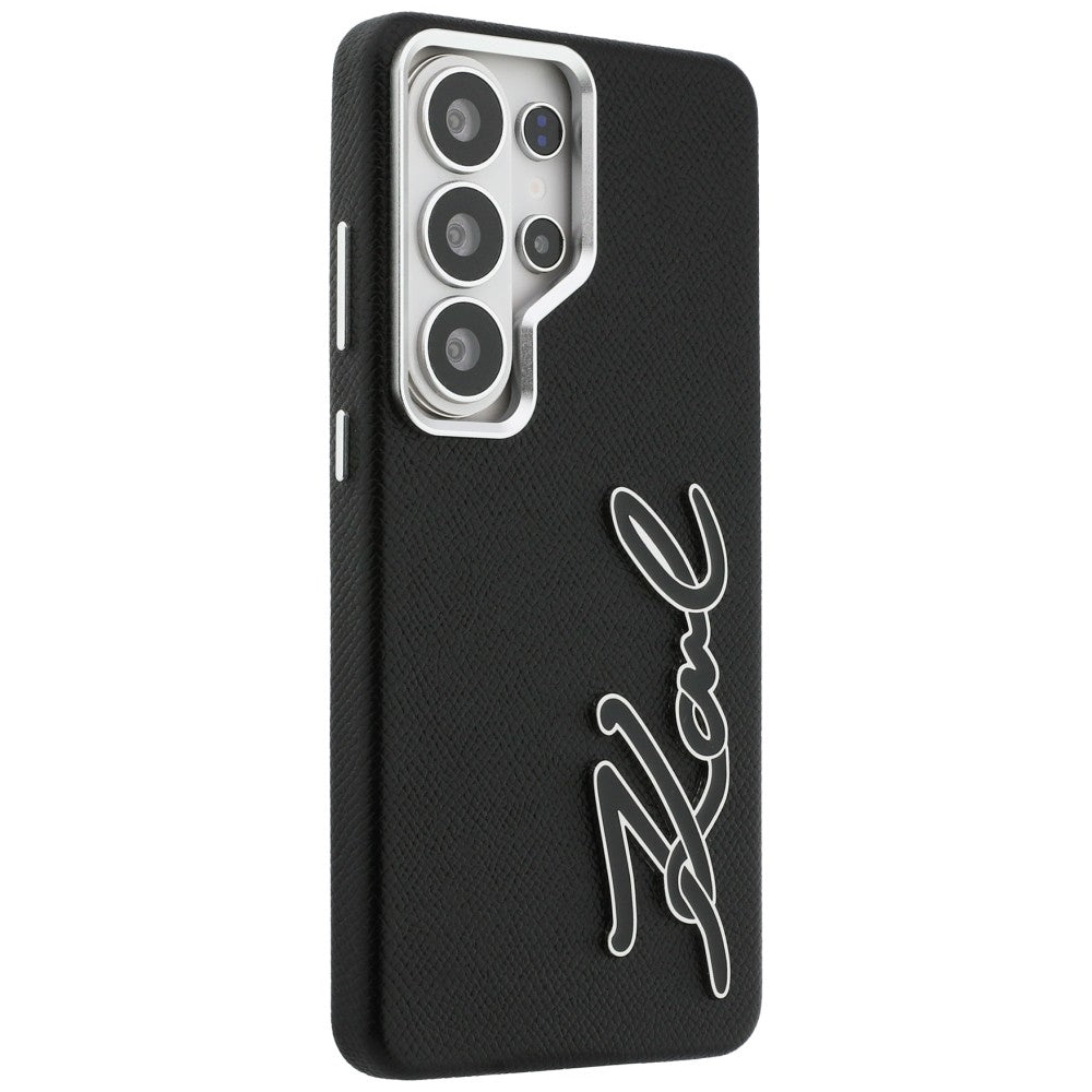 Hülle für Samsung Galaxy S26 Ultra S948, Karl Lagerfeld, Signature Resin Logo, Schwarz