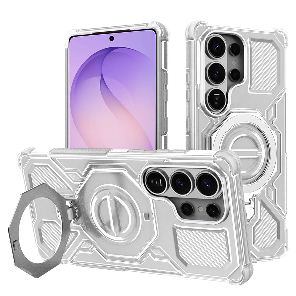 Hülle für Samsung Galaxy S26 Ultra S948, Techsuit, Carbon Shield Pro, Weiß