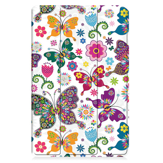 Hülle für Samsung Galaxy Tab A11+ / Tab A9+, Techsuit, FoldPro Butterfly, Mehrfarbig