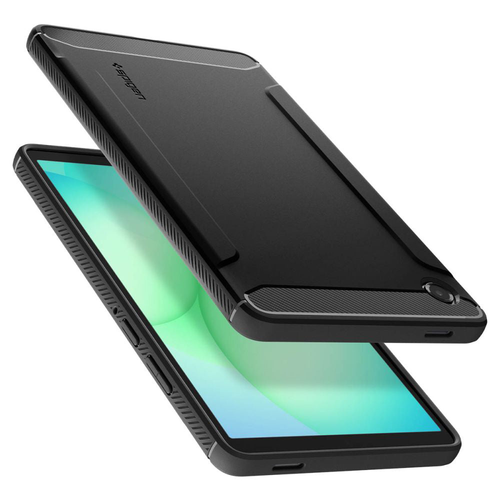 Hülle für Samsung Galaxy Tab A11, Spigen, Rugged Armor, Mattschwarz ACS10462