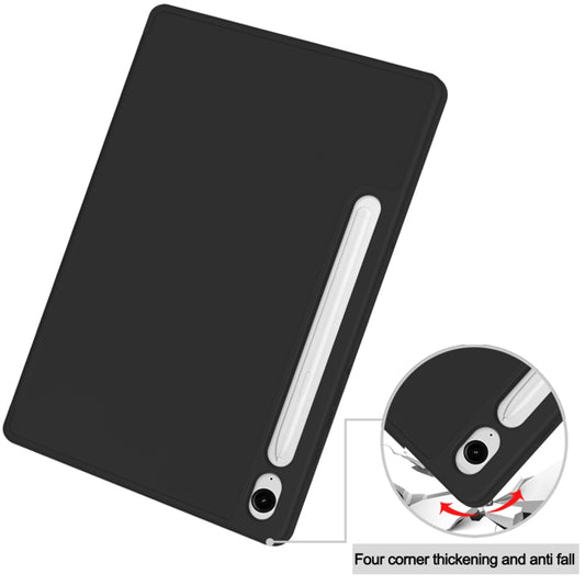 Hülle für Samsung Galaxy Tab S10 FE / Tab S9 FE, Techsuit, Flex Trifold, Schwarz