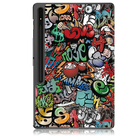 Hülle für Samsung Galaxy Tab S8 Ultra, Techsuit, FoldPro Urban Vibe, Mehrfarbig