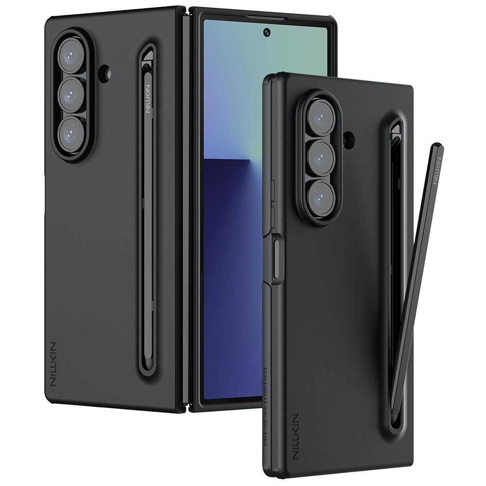 Hülle für Samsung Galaxy Z Fold7 F966, Nillkin, Flex Pure mit S-Pen-Halter, Schwarz