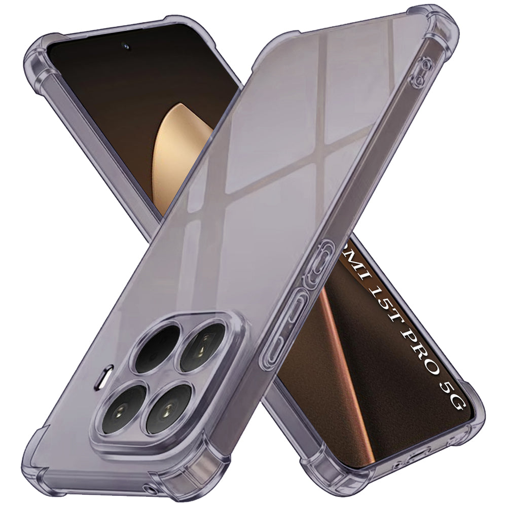 Hülle für Xiaomi 15T Pro, Techsuit, stoßfest klar, rauchfarben