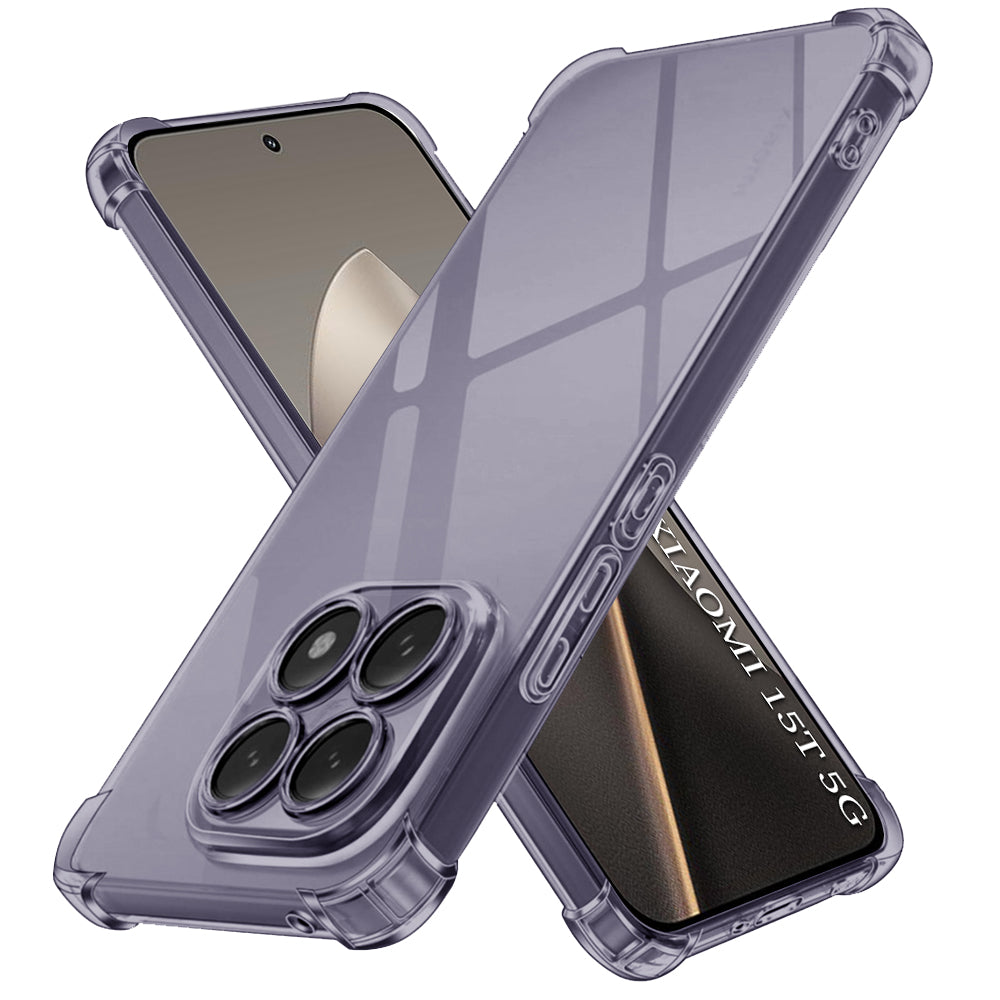 Hülle für Xiaomi 15T, Techsuit, stoßfest klar, rauchfarben
