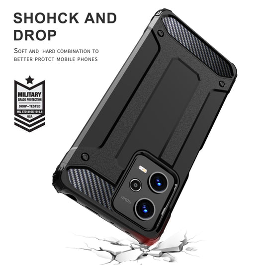Hülle für Xiaomi Poco C65 / Redmi 13C, Techsuit, Hybrid Armor, Schwarz