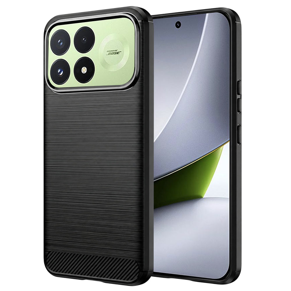 Hülle für Xiaomi Poco F9 Pro, Techsuit, Carbon, Schwarz