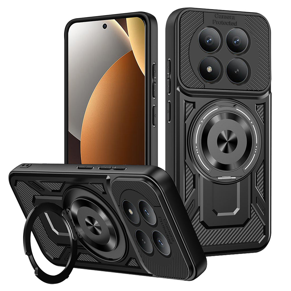 Hülle für Xiaomi Poco M8 Pro / Redmi Note 15 Pro+ 5G, Techsuit, RuggedCam, Schwarz