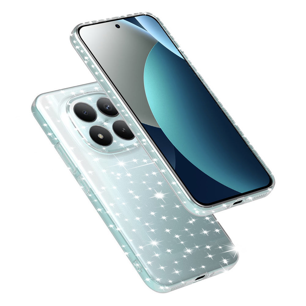 Hülle für Xiaomi Poco M8 Pro / Redmi Note 15 Pro+ 5G, Techsuit, SparkleSkin, Transparent