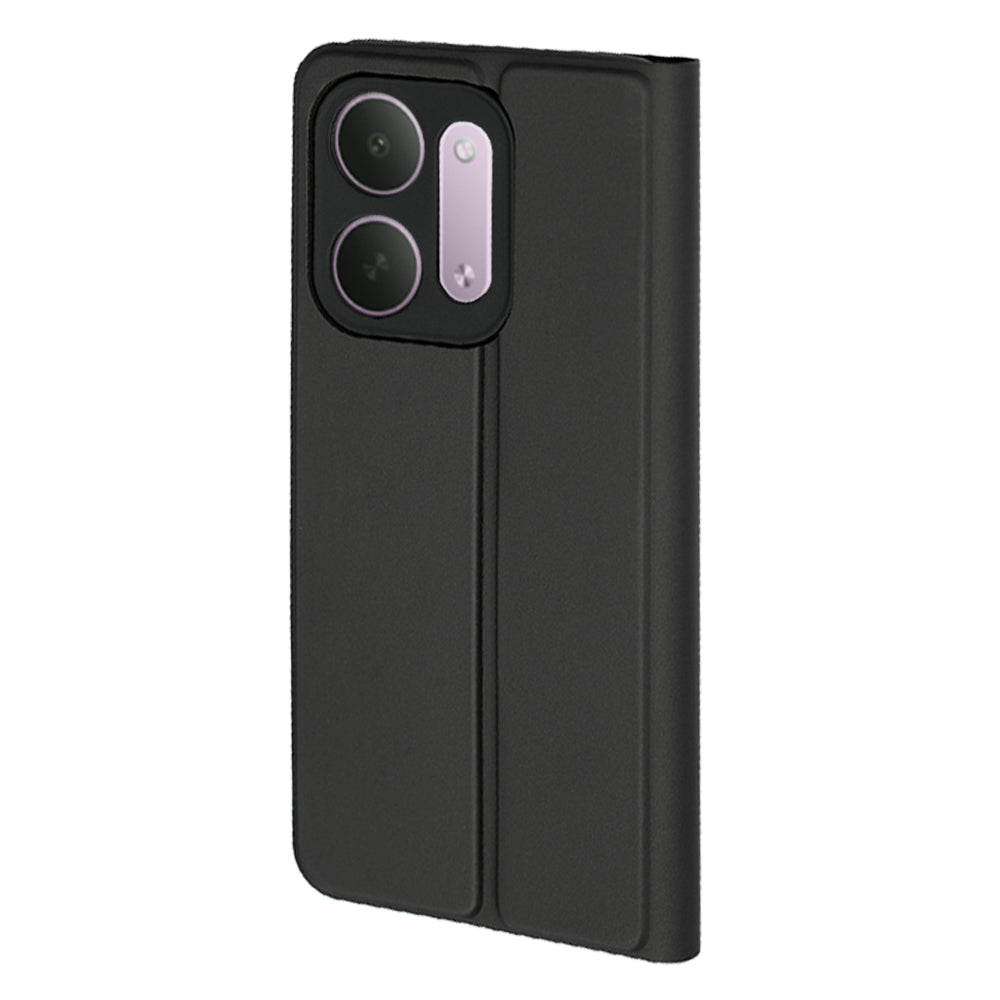 Hülle für Xiaomi Redmi 17C 5G, Techsuit, Magskin Book, Schwarz