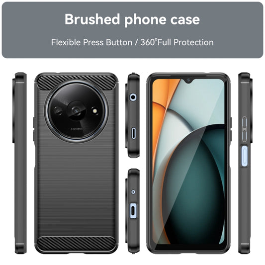 Hülle für Xiaomi Redmi A3x / A3, Techsuit, Carbon, Schwarz