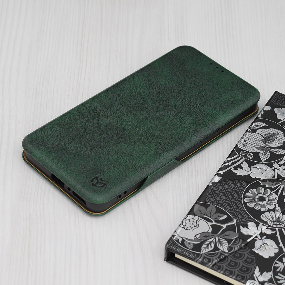 Hülle für Xiaomi Redmi Note 13 4G, Techsuit, Safe Wallet Plus, Grün