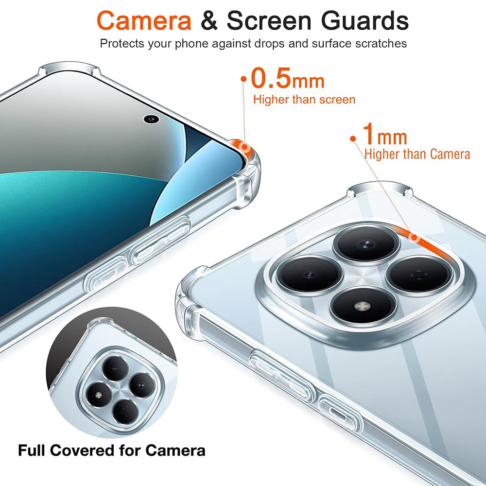 Hülle für Xiaomi Redmi Note 15 Pro 4G, Techsuit, Shockproof Clear, Transparent