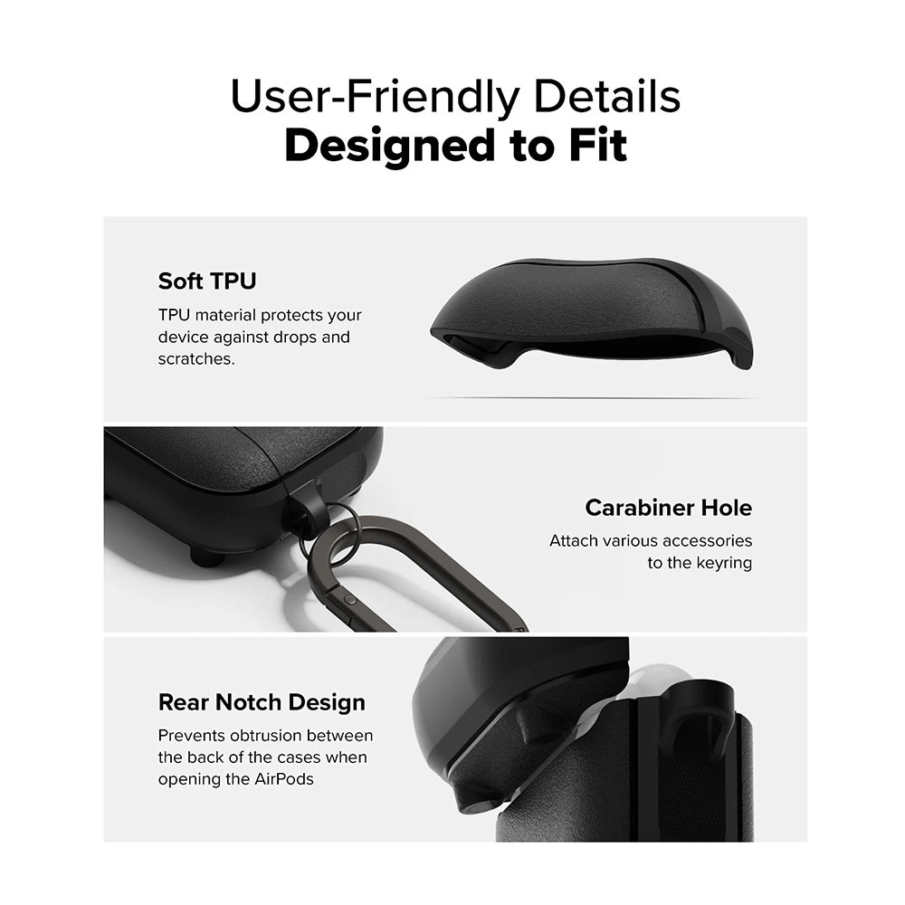 Ringke Onyx Magnetic Hülle für Apple AirPods 4, Grau
