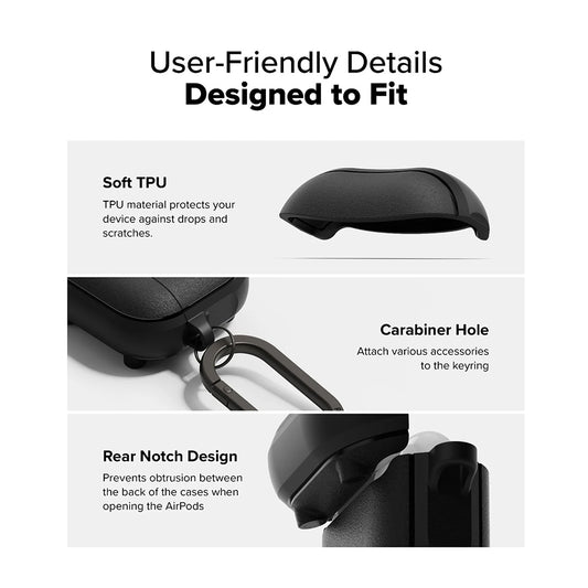 Ringke Onyx Magnetic Hülle für Apple AirPods 4, Grau