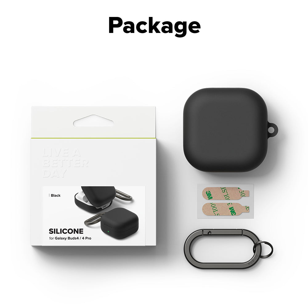 Ringke Hülle für Samsung Galaxy Buds4 / Buds4 Pro, Schwarz