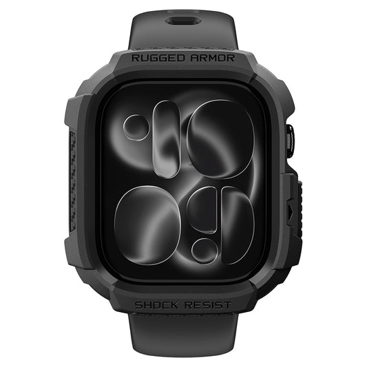 Spigen Rugged Armor Hülle für Apple Watch Series 12 46mm, Matt Schwarz ACS11886