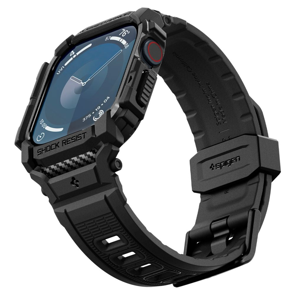 Spigen Rugged Armor Pro Hülle für Apple Watch Series 10 42mm, Mattschwarz ACS08591