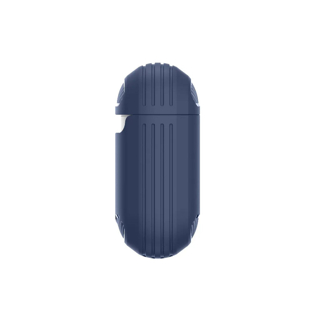 Techsuit Carbon Hülle für Apple AirPods Gen 2 / Gen 1, Marineblau