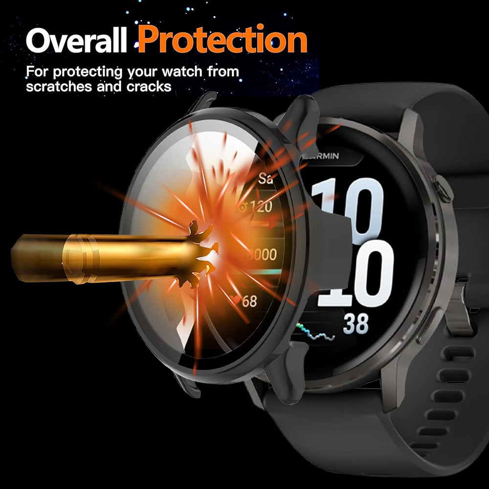 Techsuit Defense360 Pro Hülle für Garmin Venu 4 41mm, Schwarz