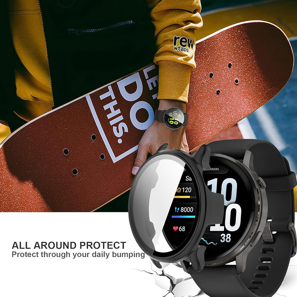 Techsuit Defense360 Pro Hülle für Garmin Venu 4 45mm, Schwarz