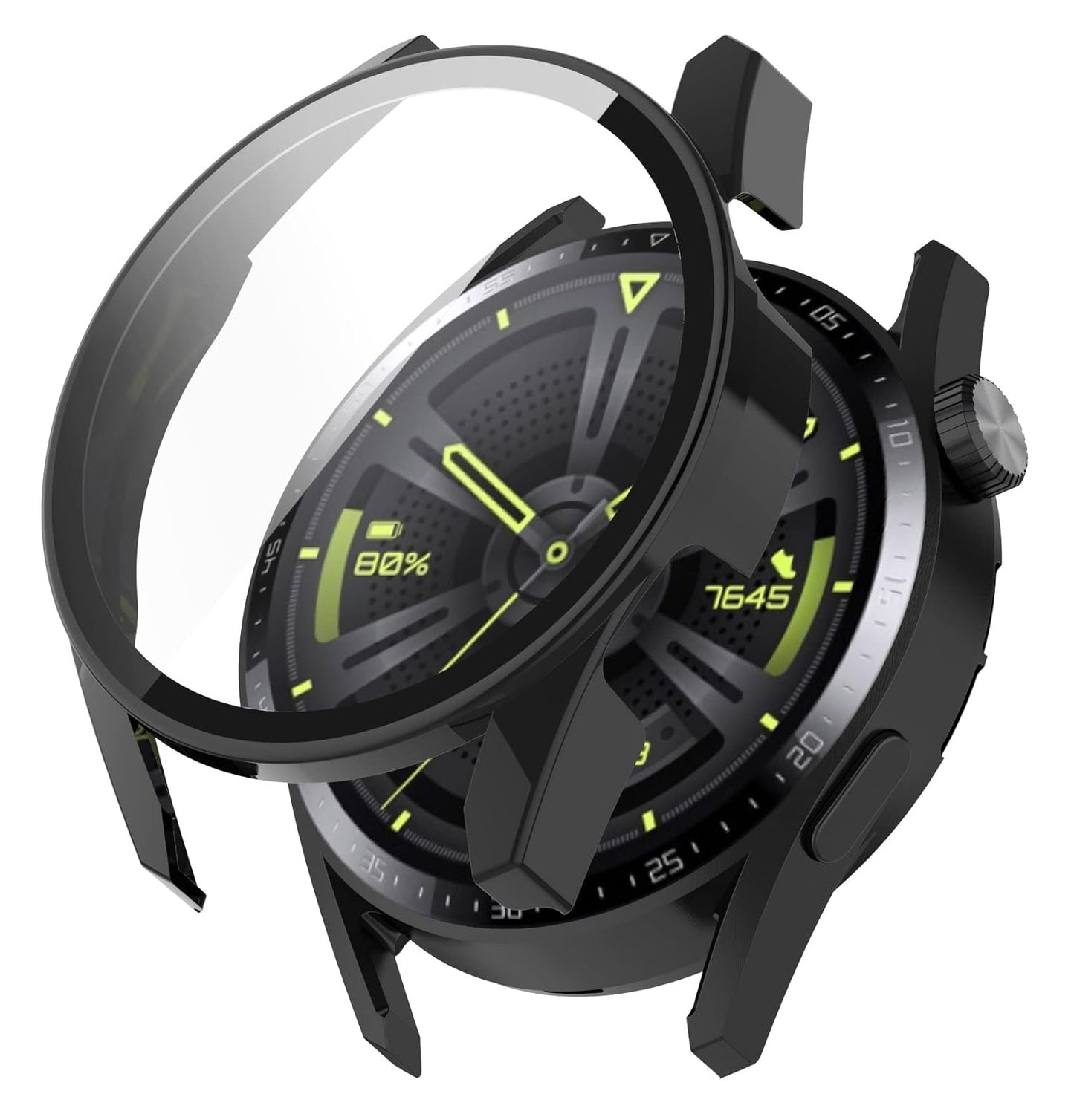 Techsuit Defense360 Pro Hülle für Huawei Watch GT 3 46mm, Schwarz