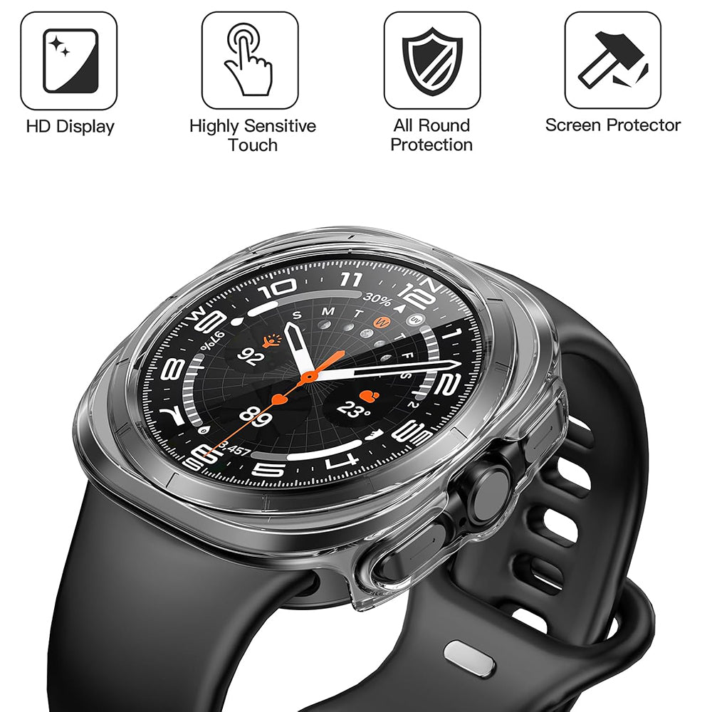 Techsuit Defense360 Pro Hülle für Samsung Galaxy Watch Ultra, Transparent