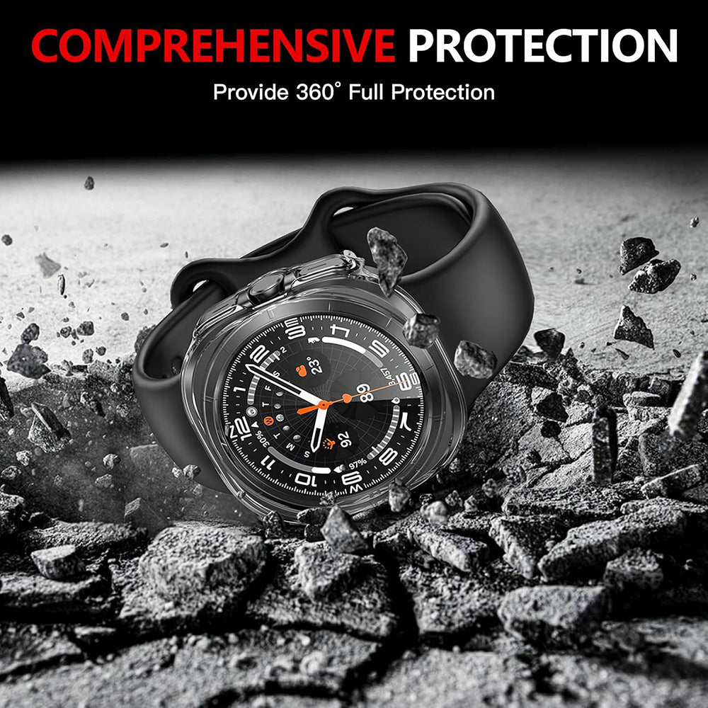 Techsuit Defense360 Pro Hülle für Samsung Galaxy Watch Ultra, Transparent