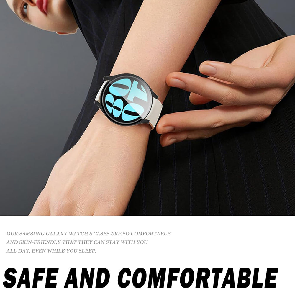 Techsuit Defense360 Pro Hülle für Samsung Galaxy Watch6 44mm, Schwarz