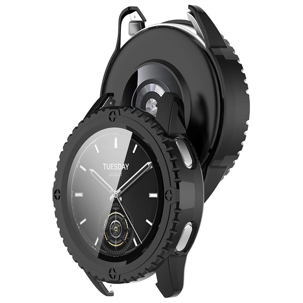 Techsuit Defense360 Pro Hülle für Xiaomi Watch S3, Schwarz