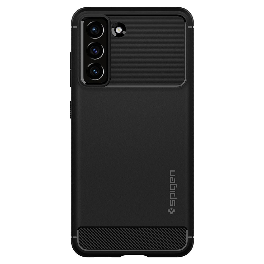 Spigen Rugged Armor Hülle für Samsung Galaxy S21 FE 5G | Schwarz | TPU