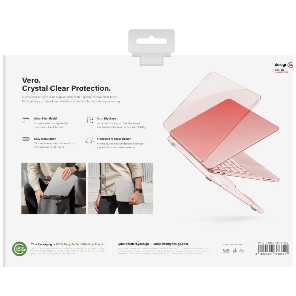 UNIQ Vero Case for Apple MacBook Neo 13inch, Pink