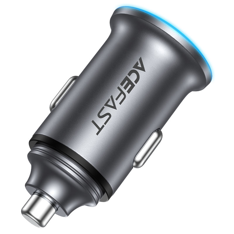 Auto-Ladegerät Acefast B15, 65W, 3.25A, 1 X USB-A - 1 x USB-C, Grau
