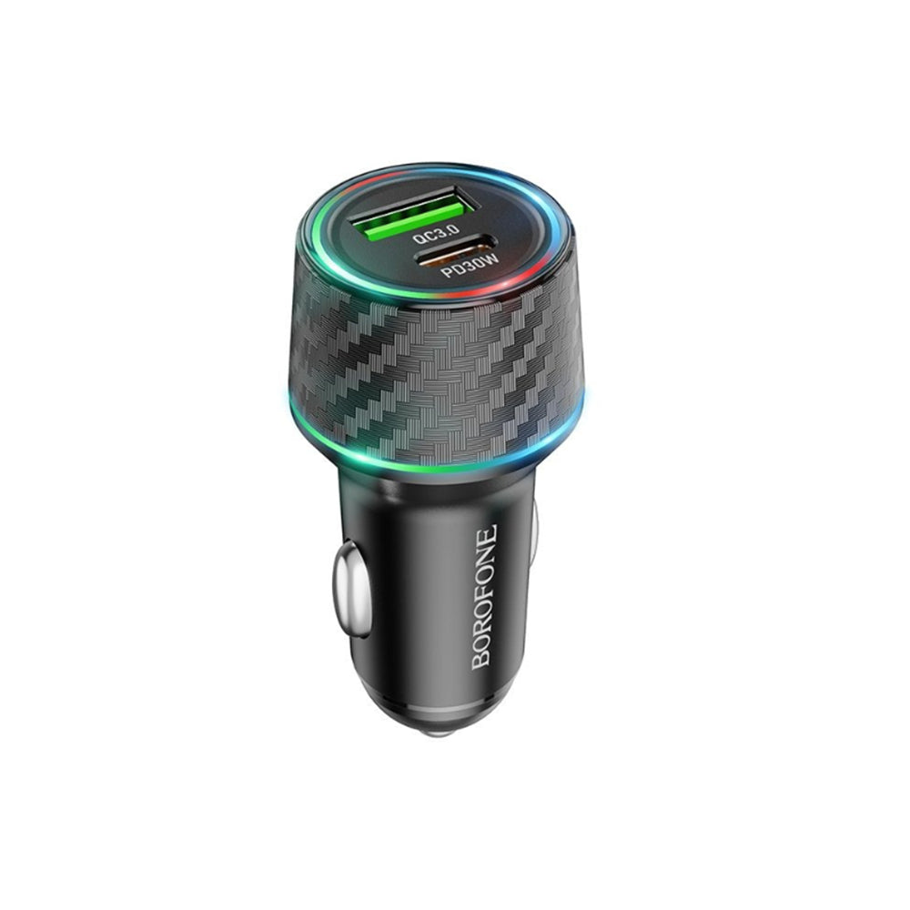Auto-Ladegerät Borofone BZ21 Brilliant, 48W, 3A, 1 x USB-A - 1 x USB-C, Schwarz