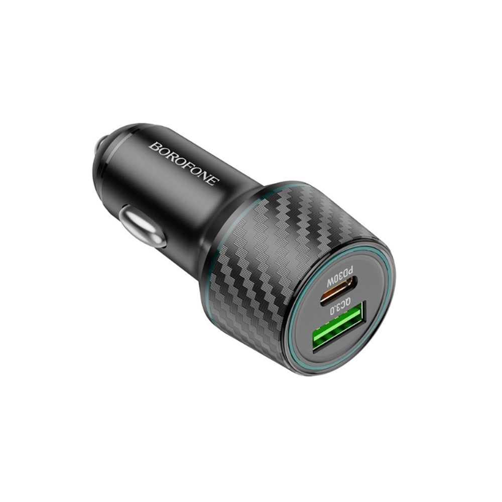 Auto-Ladegerät Borofone BZ21 Brilliant, 48W, 3A, 1 x USB-A - 1 x USB-C, Schwarz