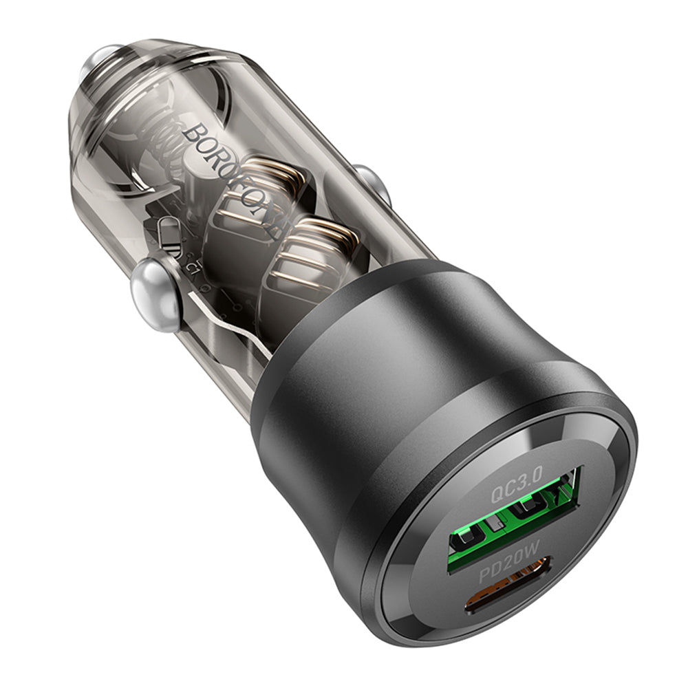 Auto-Ladegerät Borofone BZ25 Journey, 38W, 3A, 1 x USB-A - 1 x USB-C, Schwarz