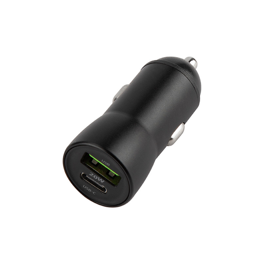 Auto-Ladegerät mit USB-C Kabel MaXlife MXCC-04, 20W, 3A, 1 x USB-A - 1 x USB-C, Schwarz