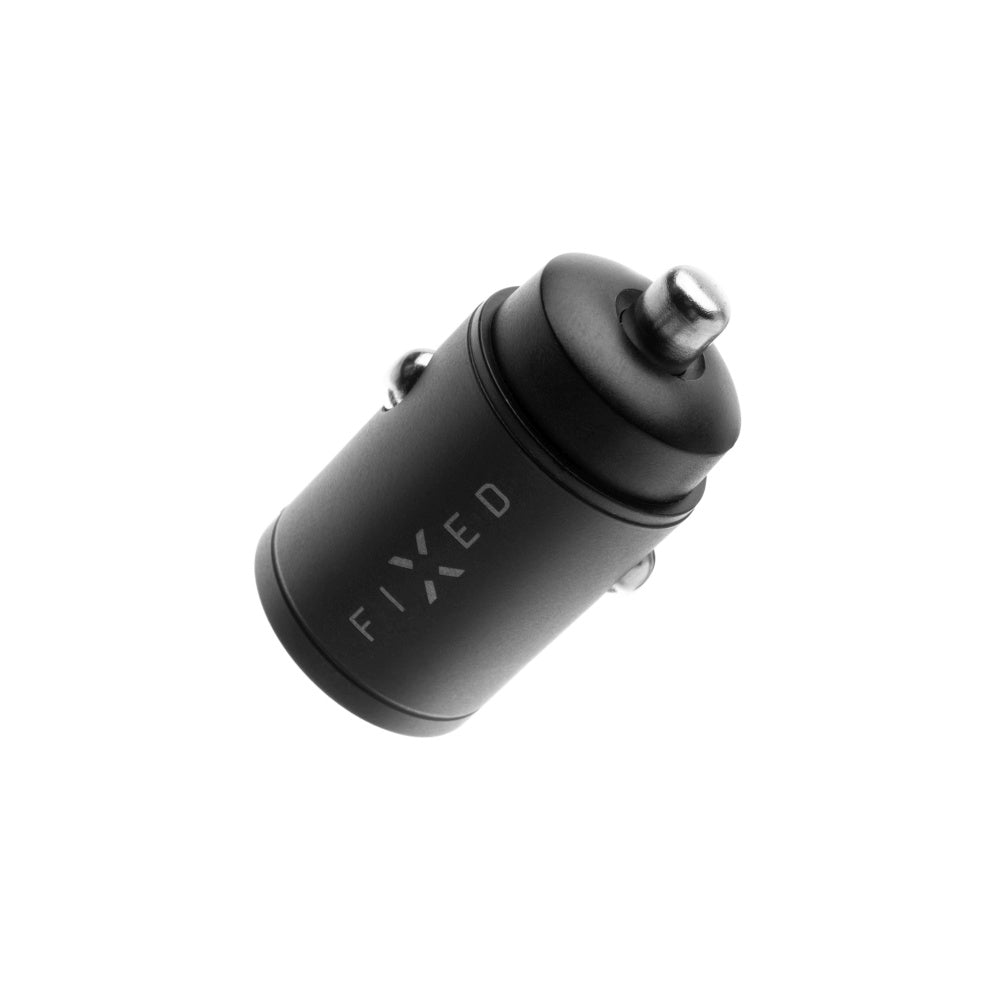 Fixed Auto Charger, 30W, 3A, 1 x USB-A - 1 x USB-C, Black