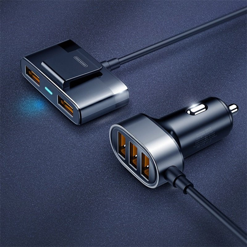 Joyroom JR-CL03 KFZ-Ladegerät 31W | 5x USB-A | Schwarz | 1.5m Kabel