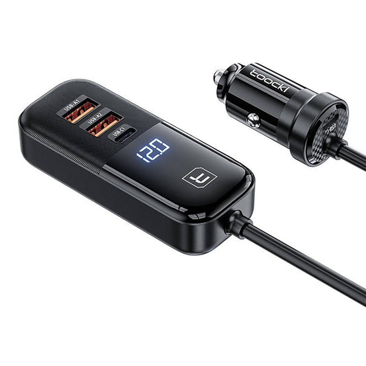 Autoladegerät Toocki 2A+2C, 120W, 3A, 2 x USB-A - 2 x USB-C, Schwarz TCC2C2C2AXJ01