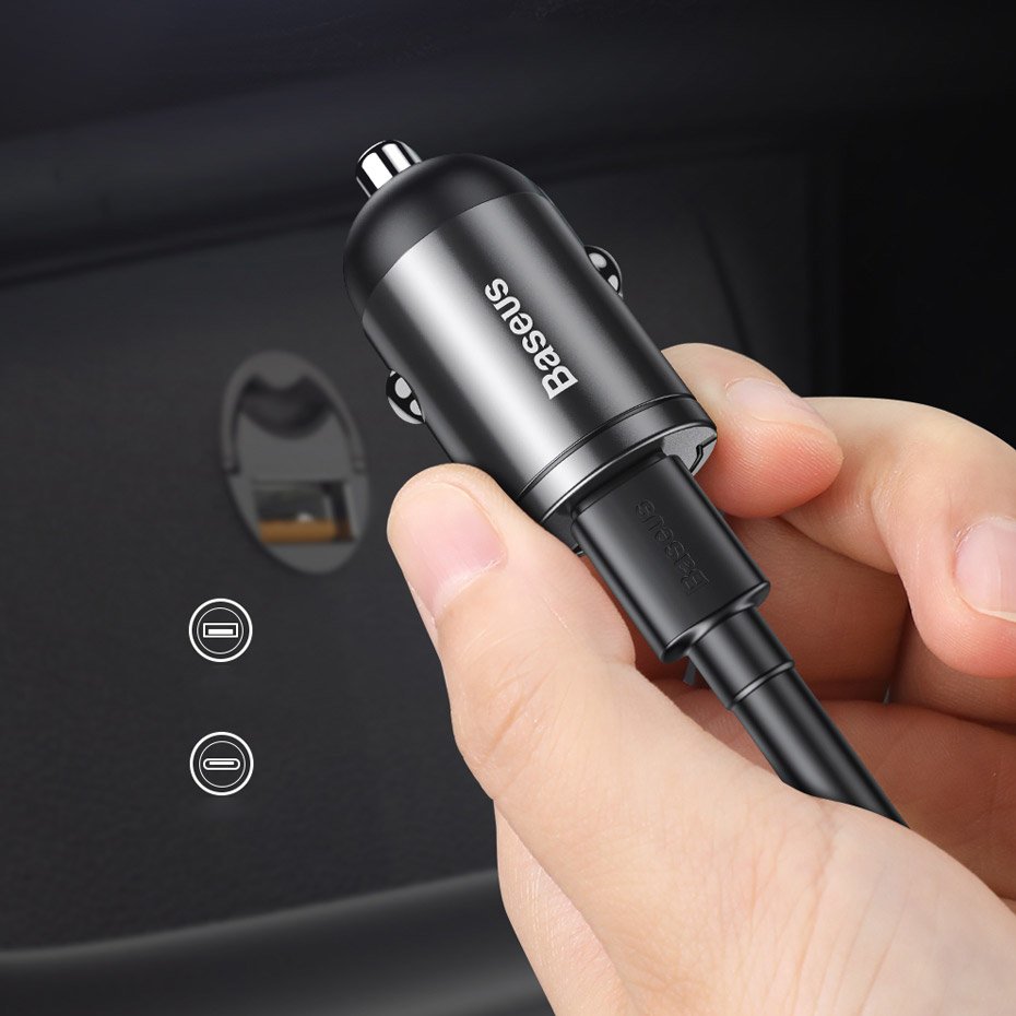 Auto-Ladegerät Baseus Star Mini, 30W, 3A, 1 x USB-A, Grau VCHX-A0G