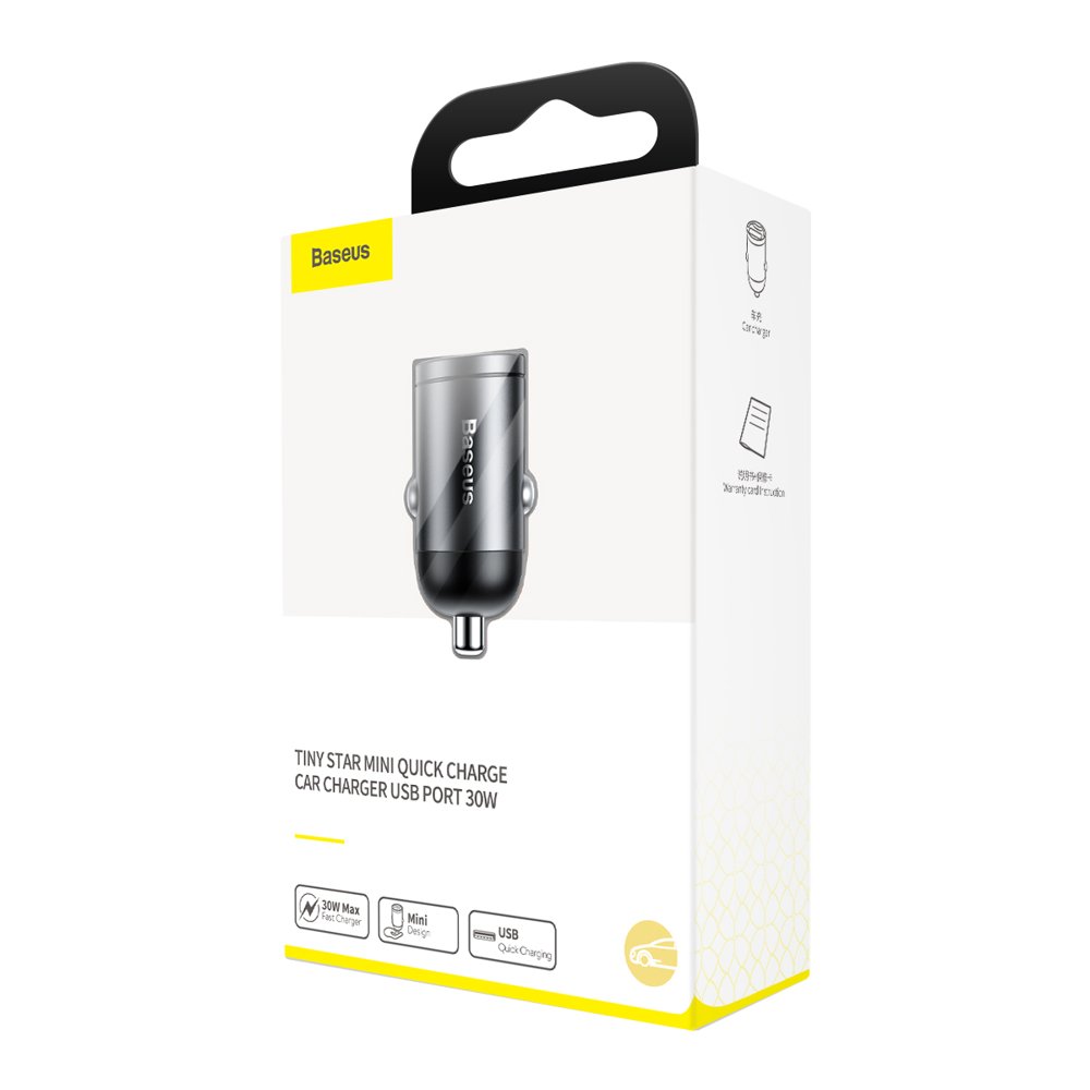 Auto-Ladegerät Baseus Star Mini, 30W, 3A, 1 x USB-A, Grau VCHX-A0G