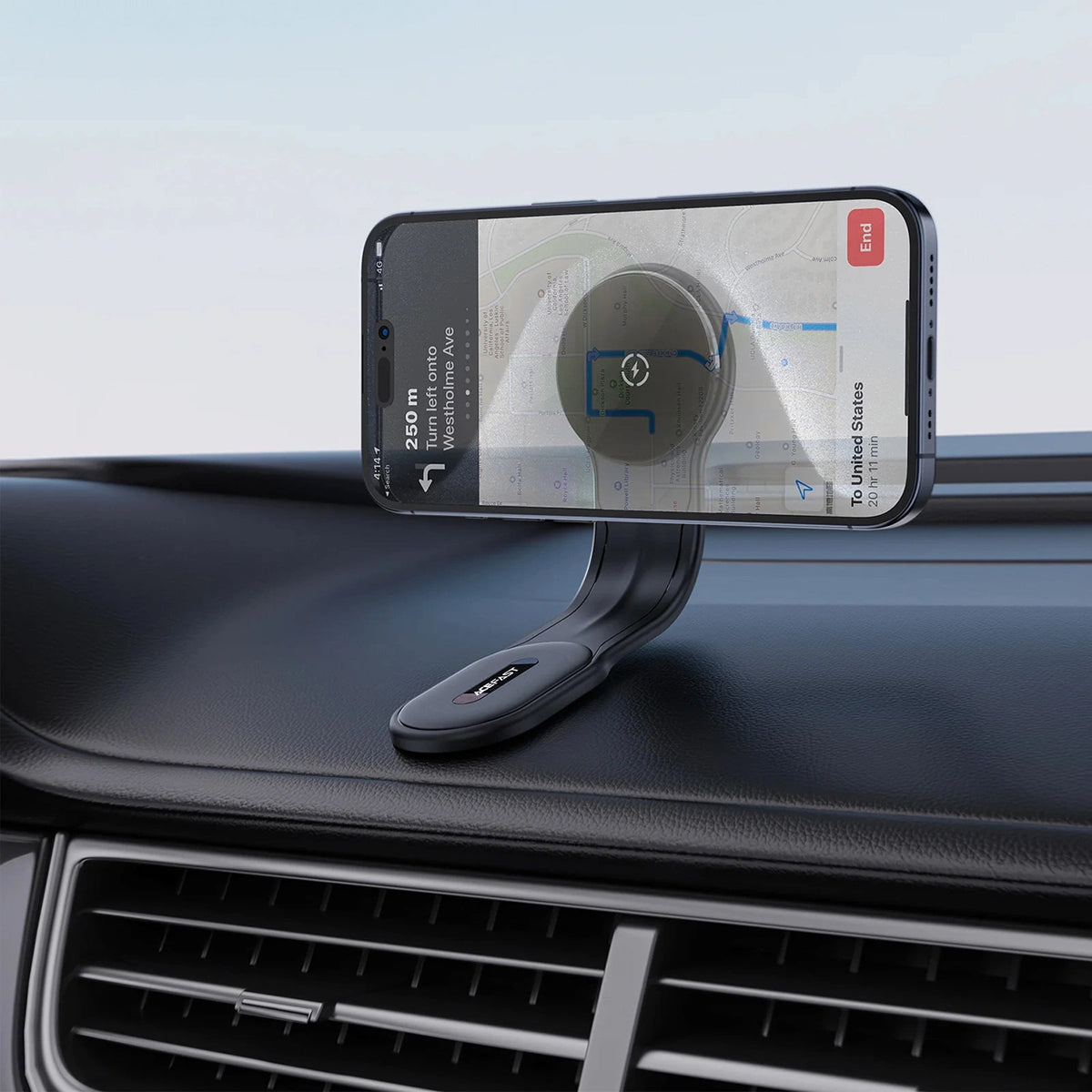 Auto Wireless Ladegerät Acefast D21, 15W, 1.67A, Schwarz