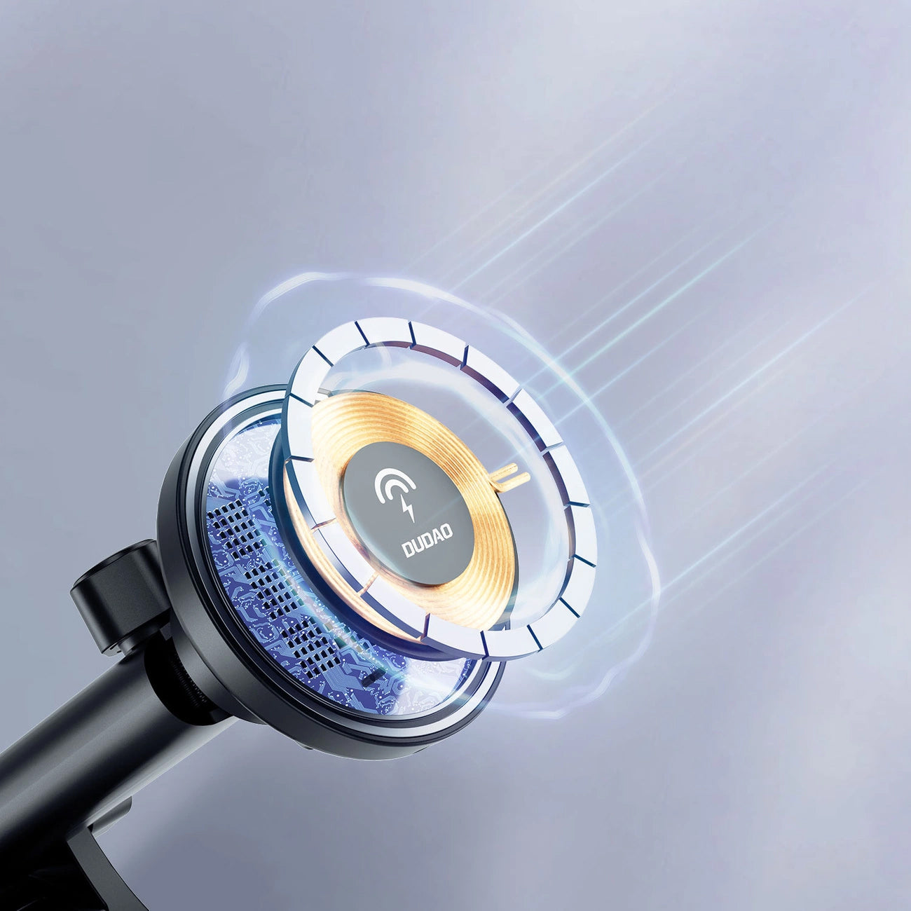 Kabelloses Autoladegerät Dudao F12MAX+, 15W, 1,67A, Schwarz