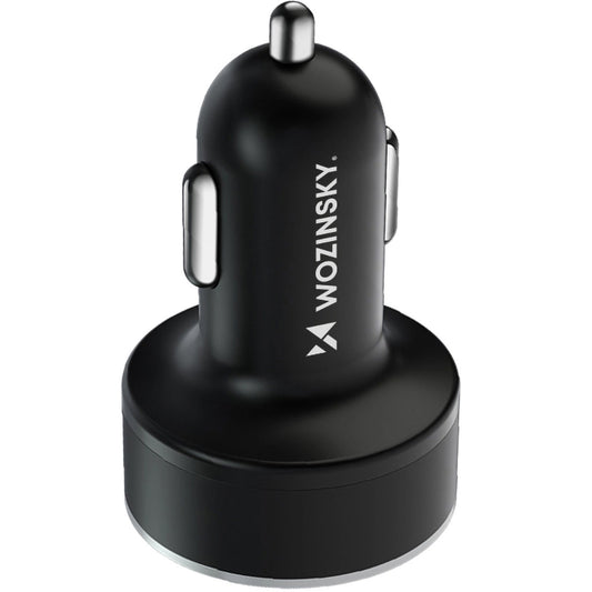 Autoladegerät WZK WDCCB, 50W, 3A, 2 x USB-A - 2 x USB-C, Schwarz