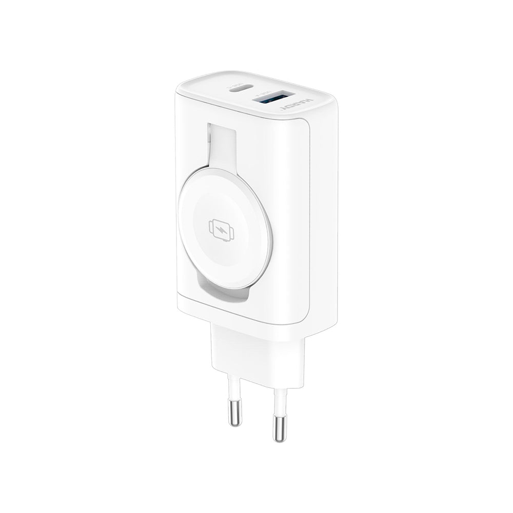 Netzladegerät 3MK Hardy 2in1, 33W, 3A, 1 x USB-A - 1 x USB-C, Weiß